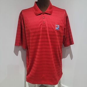 Adidas Men's Climacool Canada 2007 FIFA World Cup Striped Polo Shirt Large Red